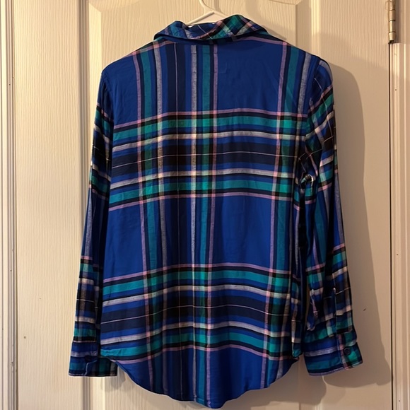 Blue Plaid Justice Flannel 18/20 - Picture 3 of 3